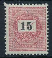 1898 15kr 12 : 11 3/4 fogazással, postatisztán, luxus minőségben! Nevetségesen alacsony katalógusár!