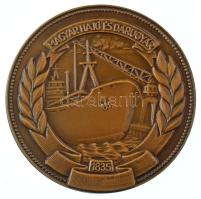 1960-1970 k. "Magyar Hajó és Darugyár 1835" bronz emlékérem (60mm) T:AU