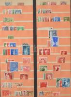 Európai országok érdekes régi összeállítása nagyalakú 16 lapos régi csatos berakóban, a gerince elvá...