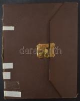 Európai országok érdekes régi összeállítása nagyalakú 16 lapos régi csatos berakóban, a gerince elvá...