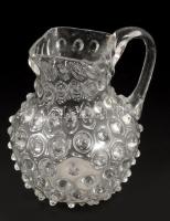 Bütykös kancsó, Parád, cca 19. sz. vége, hibátlan, m: 12 cm