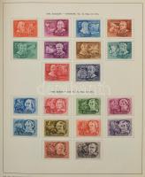 Magyar gyűjtemény blokkok nélkül az 1945-1962 közötti időszakból, nagyalakú előnyomott albumban