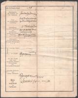 1908 K. u. k. Ersatzbataillonskader No. 25, Unterabteilungs-Grundbuchblatt, német nyelvű katonai ira...