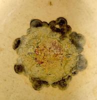 Fischer Károly Tata csésze. Jelzett, kopott, restaurált, d:11,5 cm