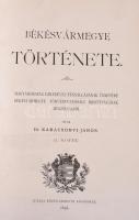 Karácsonyi János: Békésvármegye története. II. köt. Magyarország ezredéves fennállásának ünnepére Békésvármegye törvényhatósági bizottságának megbízásából írta: - -. II. Könyv: Különös rész. Az egyes városok, községek, továbbá a birtokos és nemes családok története. 1. szakasz: Az egyes városok és községek története. [Gyula], 1896. Békésvármegye Közönsége, (Dobay János-ny.), 352 p.+ 47 t. Átkötött félvászon-kötések, kopott borítóval, 2 tábla hiánnyal, a kihajtható táblán kis szakadással.