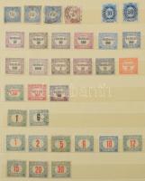 Vegyes magyar bélyegek a krajcárosoktól a 80-as évekig, 12 lapos Magyar Népköztársaság címeres berak...