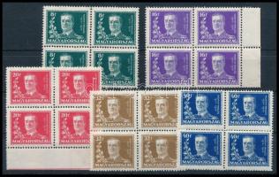 1930 Kormányzói 10 éves évforduló sor négyestömbökben (32.000)