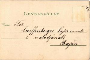 Boldog Újévet! Újévi litho üdvözlőlap angyalokkal / New Year greeting litho postcard with angels (EK...