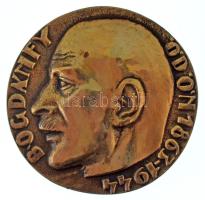 Boldogfai Farkas Sándor (1907-1970) DN "Bogdánfy Ödön 1863-1944 / Magyar Hidrológiai Társaság 1917" kétoldalas, öntött bronz plakett, dísztokban (73mm) T:AU