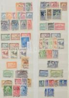 Magyar bélyegek a krajcárosoktól 24 lapos rendező berakóban másodpéldányokkal, vegyes anyag néhány j...