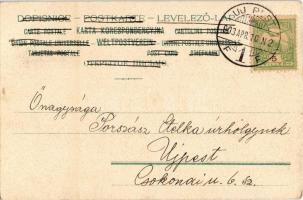 1903 Húsvéti üdvözlet / Easter greeting postcard with lady and rabbits