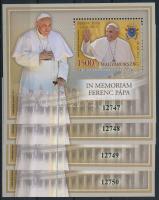 2025 Ferenc pápa 4 db sorszámkövető blokk