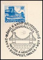 1980 Légrády Sándor grafikusművész pályafutásának 50 éves évfordulójára kiadott, a Lánchíd III. blok...