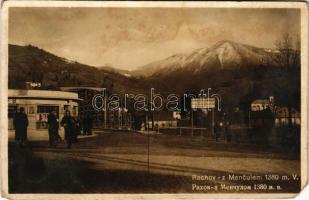 Rahó, Rachov, Rahiv, Rakhiv; Mencsul, híd / z Menculem / mountain, bridge (EM)