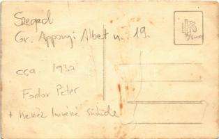 Szeged, Fodor Péter mészáros és hentes, Kenéz Imréné házikenyér sütödéje és üzlete, Gróf Apponyi Alb...