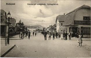 Budapest XIII. Angyalföld, Palotai úti kislakások a Gyöngyösi úttal, Jelinek Miksa üzlete és saját kiadása