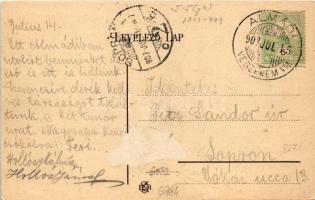 1907 Balatonalmádi, részlet a kikötőből, nádas (Rb)