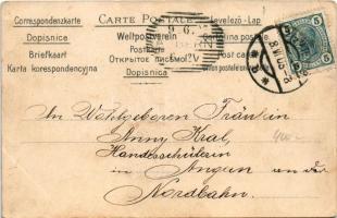 1905 Szecessziós litho hölgy művészlap / Art Nouveau litho lady art postcard. Serie 76 s: Basch Árpá...