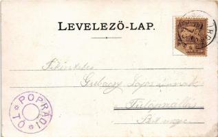 1901 Tátra, Magas-Tátra, Vysoké Tatry; Poprádi-tó, Majláth menedékház, Tengerszem-csúcs, zergék / Po...