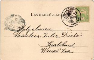 1900 Adony, Duna-Adony; Római katolikus templom, Országút, Városháza és tűzőrség, tűzoltószertár, Pá...