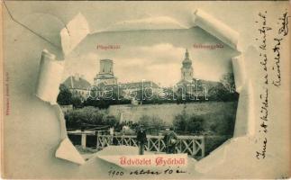 1900 Győr, Püspökvár, Székesegyház. Nitsmann József kiadása (EK)