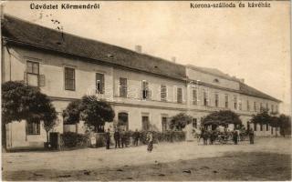1915 Körmend, Korona szálloda és kávéház. Körmendi Könyvnyomda r.t. kiadása (EK)