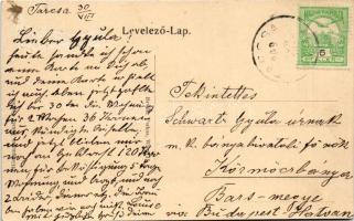 1909 Tarcsa, Tarcsafürdő, Bad Tatzmannsdorf; Sétány a vasútállomáshoz, templom. Hönigmann Jakab kiad...