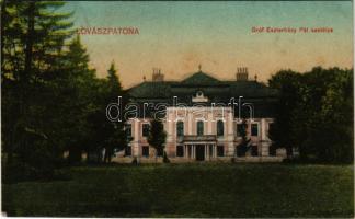 1923 Lovászpatona, Gróf Esterházy Pál kastélya. Strausz Géza és Fia kiadása (EK)