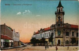 1926 Siklós, Városháza, Pelikán szálloda, Steinbach Samu üzlete. Feiler Mariska kiadása (kopott sarkak / worn corners)