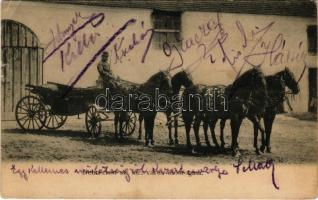 1907 Debrecen, Debreczen szabad királyi város ötösfogata. R. Mosinger (Zagreb) (szakadás / tear)