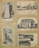 Képeslap gyűjtemény: ~300 db régi, főleg múlt századfordulós képeslap szecessziós albumban, benne rengeteg városkép, zsáner, üdvözlő, motívum lapok nagyon sok érdekességgel, ritkákkal. Gondosan megőrzött szép anyag nagyrészt 1 levelezésből. Érdemes megnézni!!