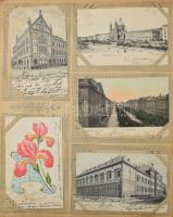 Képeslap gyűjtemény: ~300 db régi, főleg múlt századfordulós képeslap szecessziós albumban, benne re...