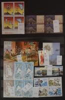 Nagyrészt postatiszta és tengerentúli tétel nagyon sok motívummal, rengeteg új bélyeggel 8 db A/4 be...