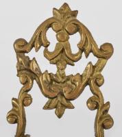 Bronz neorokokó asztali képtartó, m: 21 cm