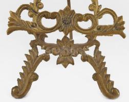Bronz neorokokó asztali képtartó, m: 21 cm