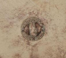 Berndorf art deco cukordoboz. Lekerekített téglány forma, négy gömb lábon. jelzett, 12x9x8 cm