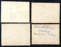 cca 1940-1944 Katonaportrék, közte I. osztályú Tűzkereszttel és Felvidéki Emlékéremmel kitüntetett t...