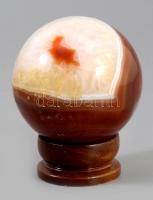 Ónix gömb, fa talpon, d: 4,5 cm