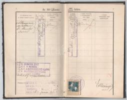 1916 Kassa, a Kassai Kir. Állami Jogakadémia fényképes leckekönyve Kmetty Lajos részére, Eöttevényi ...