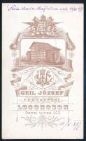 1877 Kisbaba portréja (Szabó Mária Magdolna 7 hónapos korában), vizitkártya Geil József losonci (Luč...
