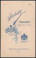1898 Elegáns fiatal férfi portréja, kabinetfotó Strelisky Lipót (1816-1905) cs. és kir. udvari fényk...