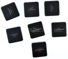 7db "Leuchtturm" műbőr borítású éremtartó tok újszerű állapotban, 60x60mm-es férőhellyel (kettőben négyszögletes "quadrum" kapszula)