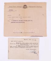 cca 1870-1950 Borsod megyei vonatkozású vegyes papírrégiség tétel, közte országgyűlési képviselővála...