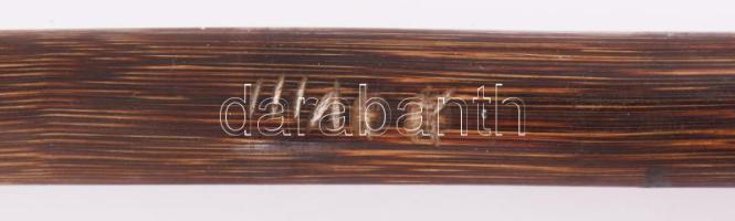 Sétabot ezüst (Ag) gyűrűvel és szerelékkel, jelzett, h: 92 cm