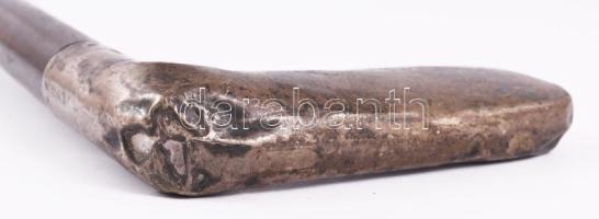 Sétapálca ezüst (Ag) markolattal, jelzett, h: 88 cm