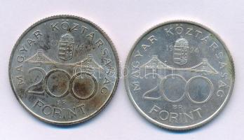 1994. 200Ft Ag "Deák" (2x) T:XF patina Adamo F13.1
