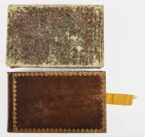 cca 1800-1840 Kis doboznyi papírrégiség: német nyelvű kéziratok, levelek, ceruzarajzok (Gräfin Marianne von Zay jelzéssel), metszetek. Könyvszerű, sérült, lejáró fedelű dobozban, kopott kartontokkal, 13x21x4 cm