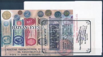 2006 60 éves a Forint emlékív tanúsítvánnyal, ritka!