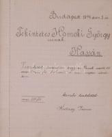 1894-1895 "Magyar levelezés Hatfaludy Ella 1894-95." Benne rendkívül szép írással, különfé...