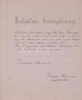 1894-1895 "Magyar levelezés Hatfaludy Ella 1894-95." Benne rendkívül szép írással, különfé...